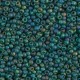 Miyuki rocailles Perlen 11/0 - Matted transparent dark emerald ab 11-156FR